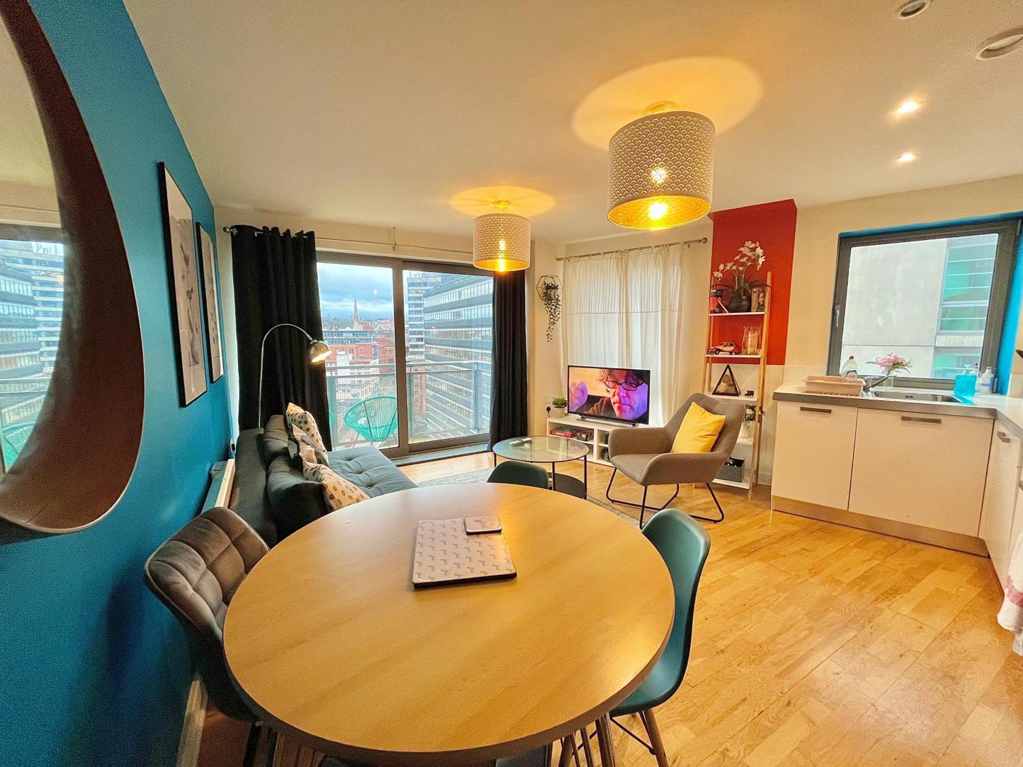 Skyview Apartment By Noknokstay - City Centre With Parking - Group, Family, Business Sheffield Esterno foto